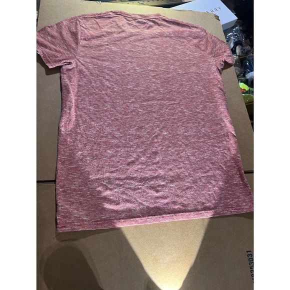 Hollister logo UNISEX maroon white striped short sleevet- shirt SZ S - Picture 3 of 10